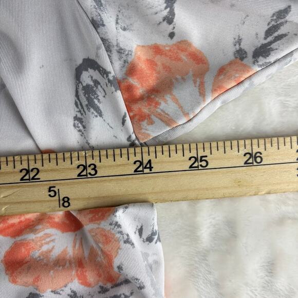 Roundtree & Yorke Performance Polo Shirt Men's XL White Short Sleeve Floral - Picture 3 of 8